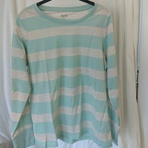 Mossimo Supply L/S Crew - mint/gray - NWT - XXL